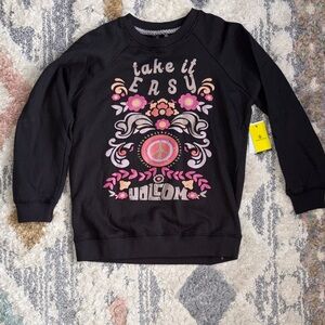 Volcom Faded Black Sweatshirt with Graphics